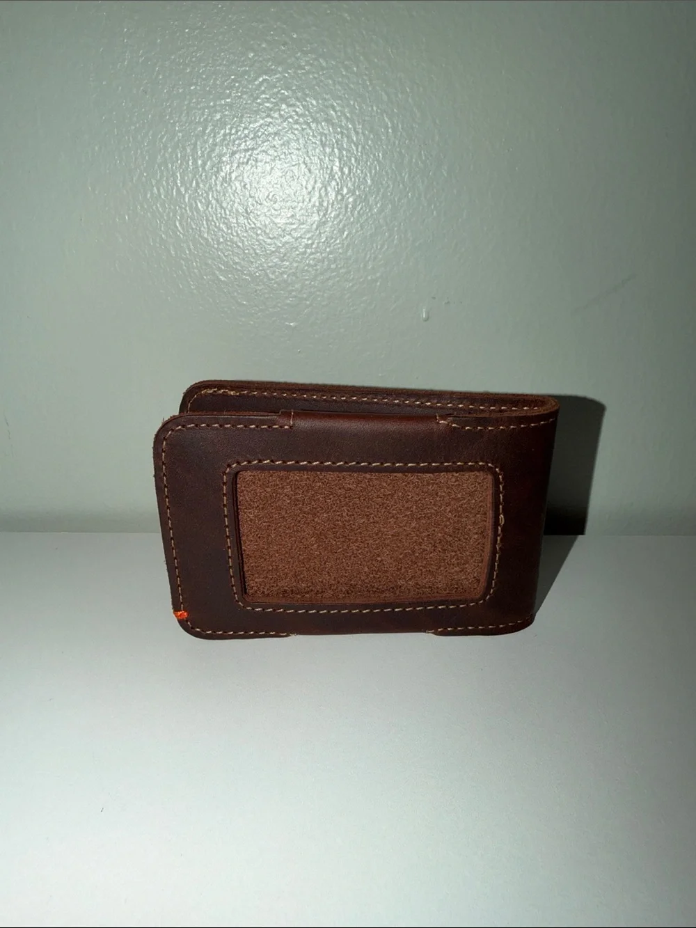 Pad & Quill Brown Slim Leather Zip Card & Key Holder